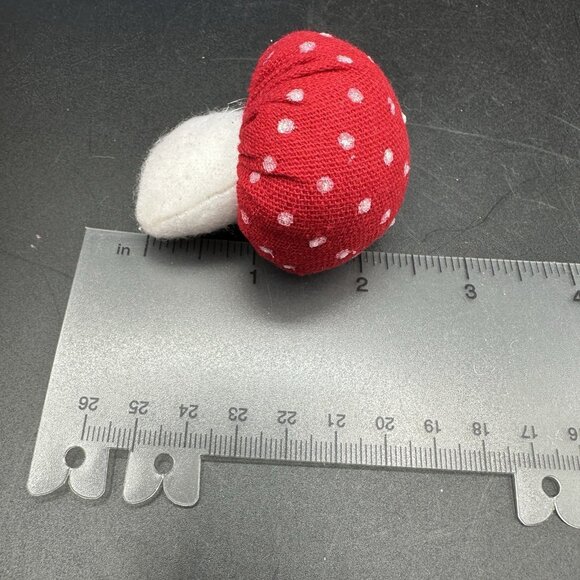 Mushrooms Stuffed Fabric Plush Set Whimsical Fairy Garden Decor Toadstool Crafts - Picture 6 of 16